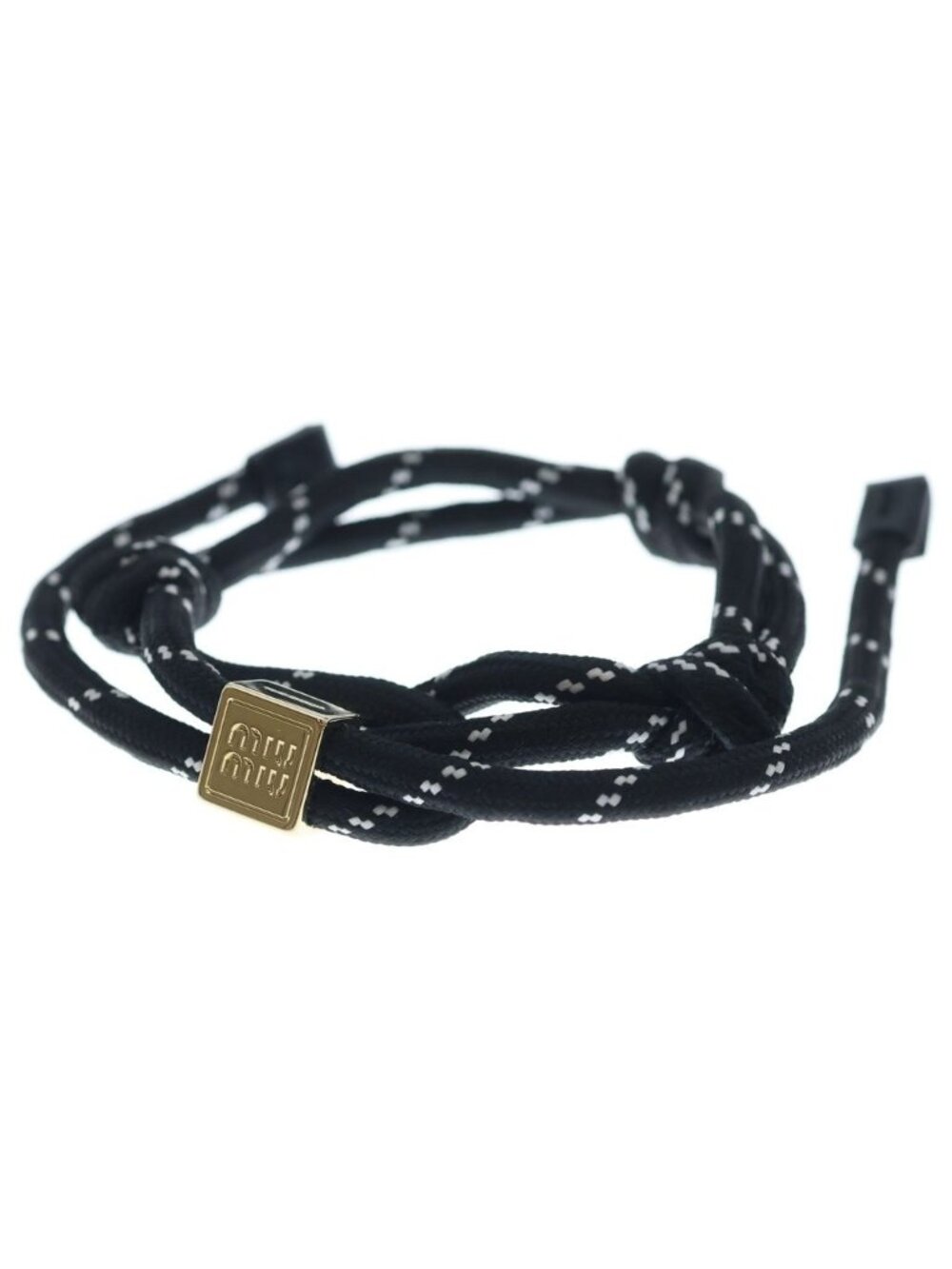Miu Miu Code Bracelet Silk Black